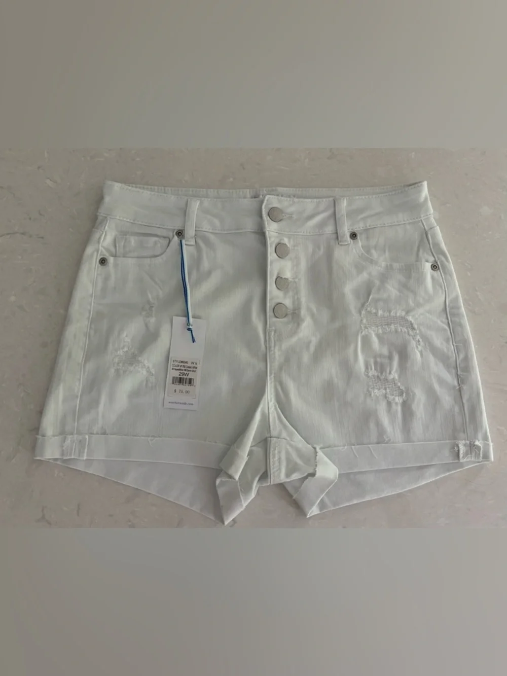 Southern Tide Classic White Denim Shorts